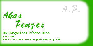 akos penzes business card