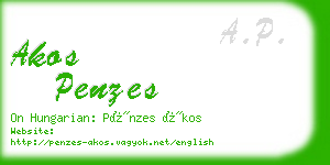 akos penzes business card